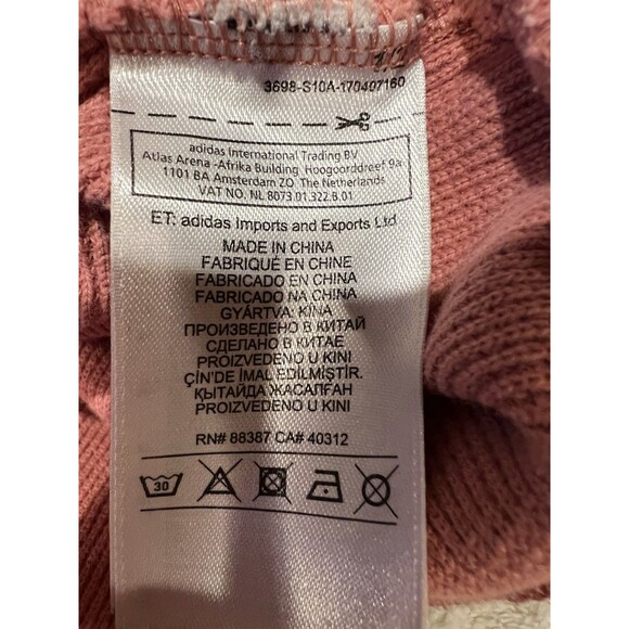 Adidas Waffle Knit Crewneck Long Sleeve Sweatshirt With Logo Size S/M - Picture 8 of 10